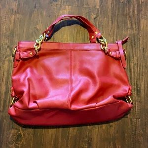 Red leather purse
